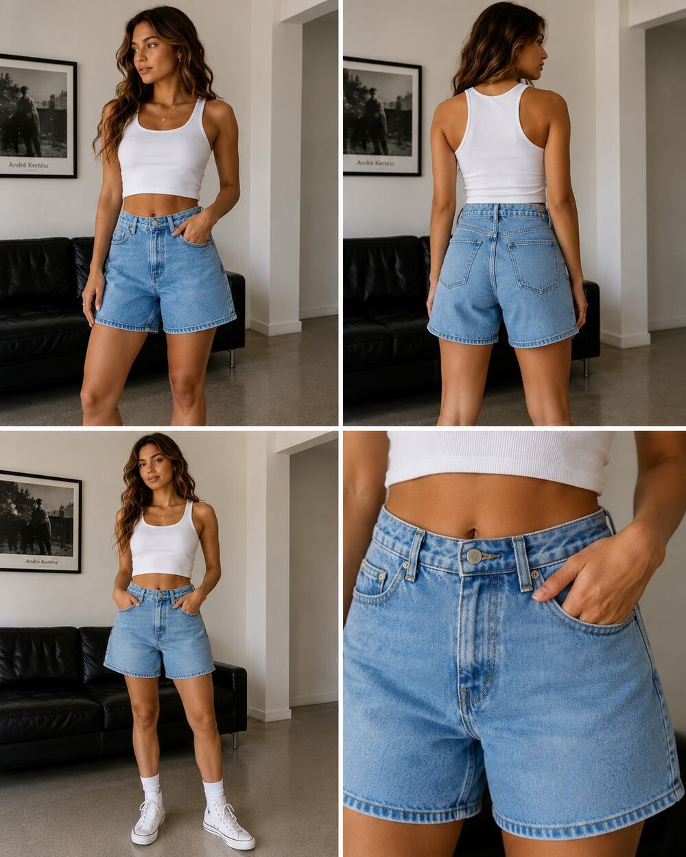 Anchor Blue Vintage Light Wash Denim Shorts Women's Size 9/10 High Rise 90s Jort